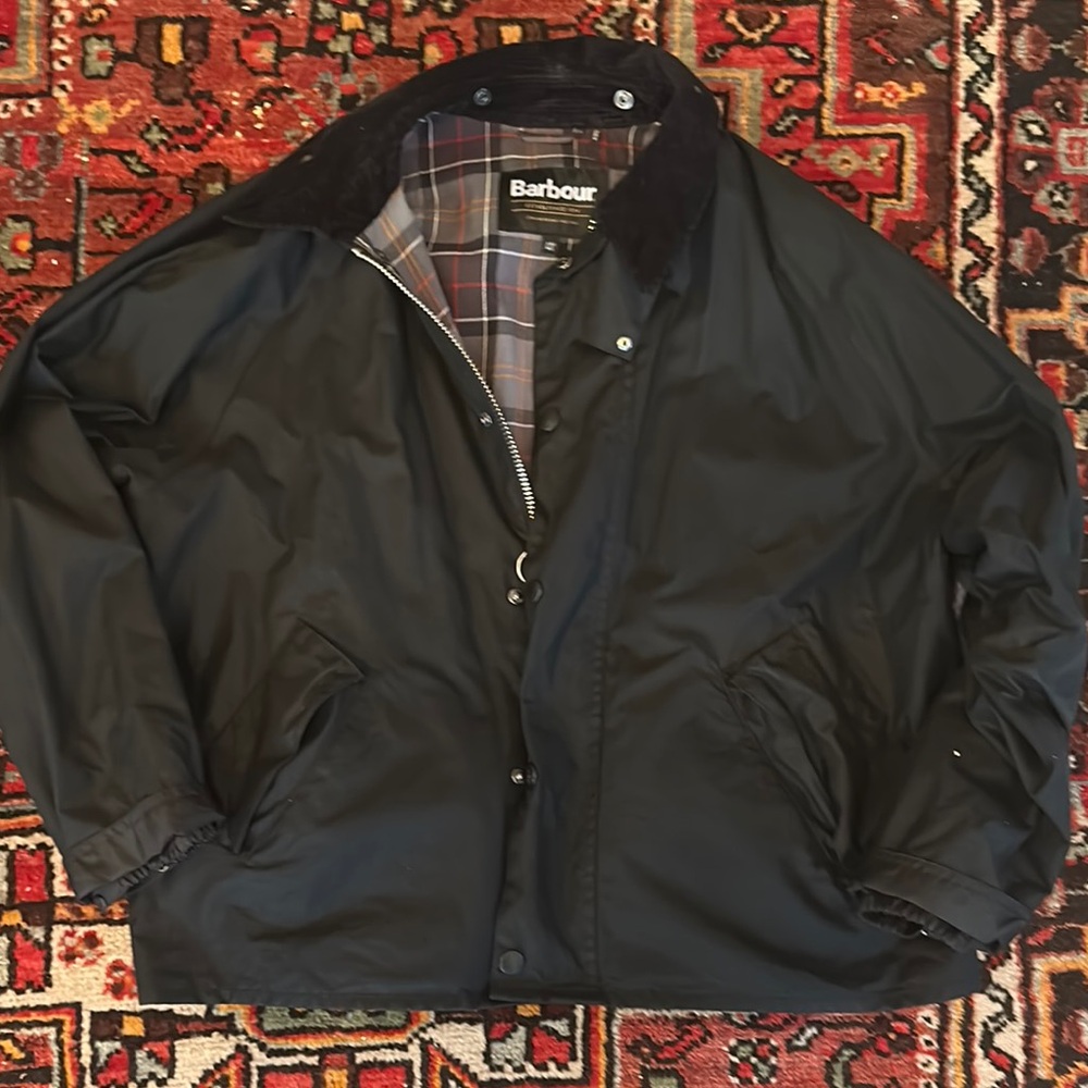 Barbour Black - 40 Transport Jacket waxed